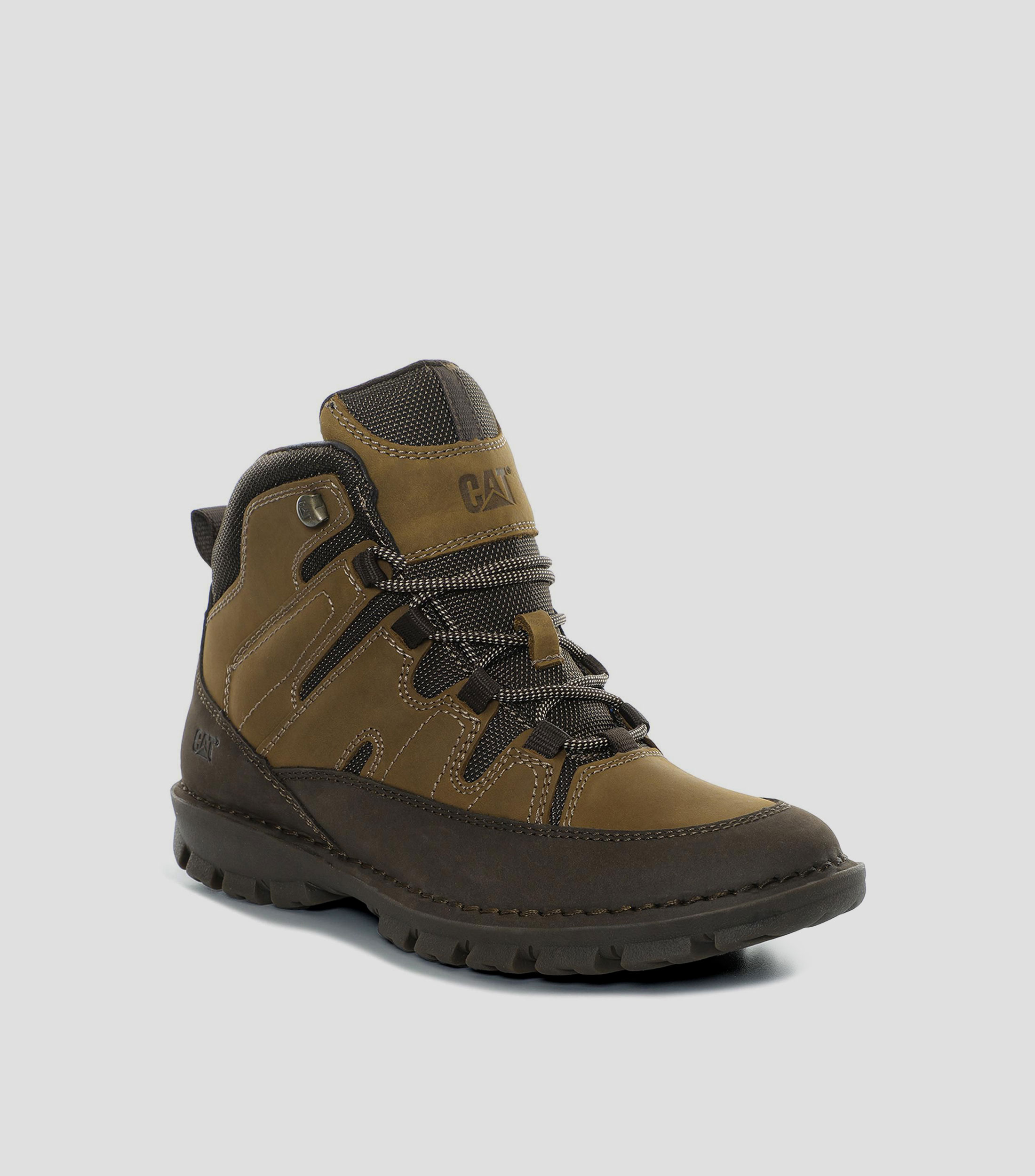 Botas casuales cortas en piel con plataforma Hombre